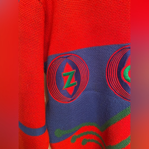 SOLD Vintage Loud Michiko Koshino Knit Embroidered Sweater - Picture 10 of 15